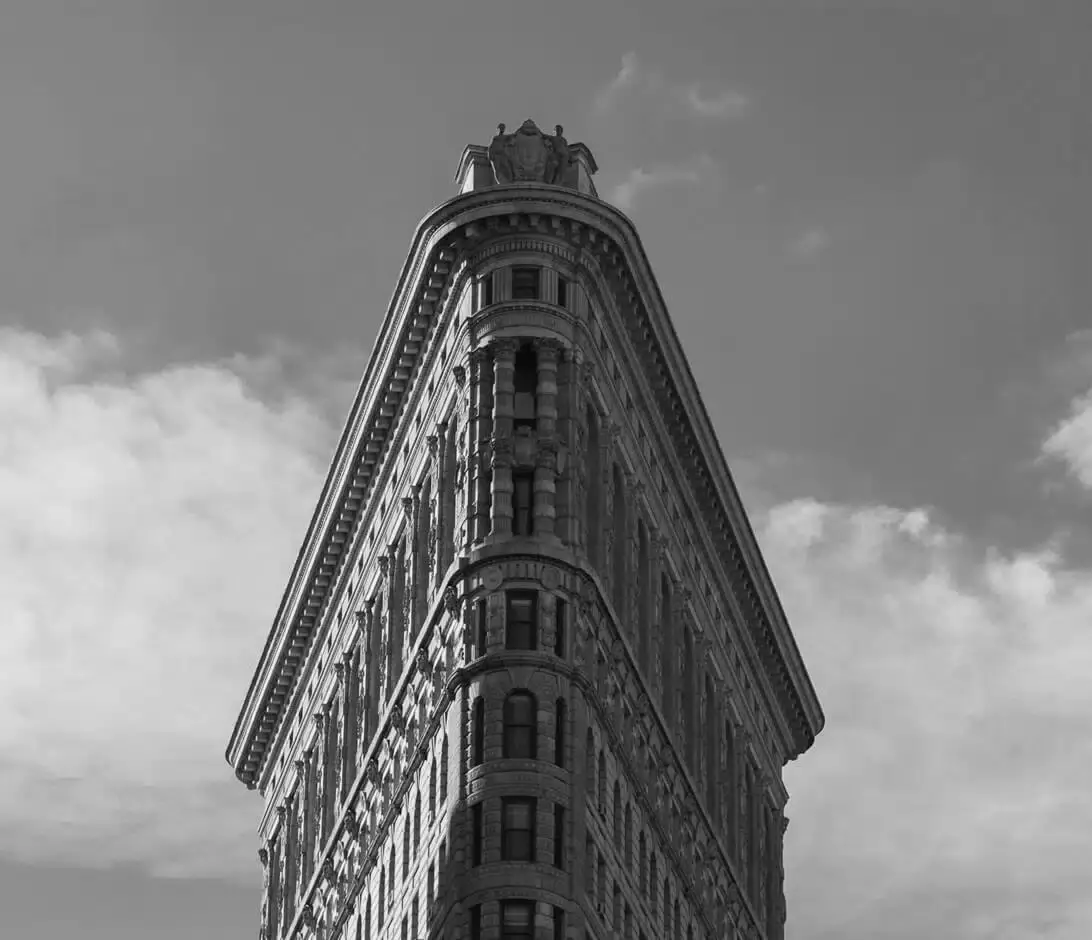 Flat iron landmark in New York, Manhattan