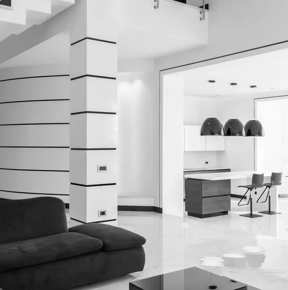 Interior of luxury apartment in New York